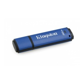 Memoria USB Kingston DataTraveler Vault Privacy, 32GB, USB 3.0, Lectura 250MB/s, Escritura 40MB/s, Azul