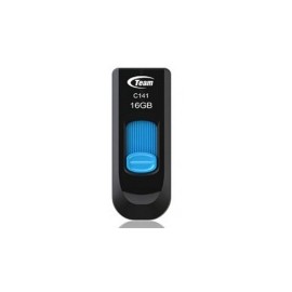 Memoria USB Team Group C141, 16GB, USB 2.0, Negro/Azul