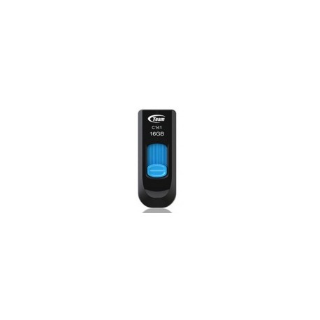 Memoria USB Team Group C141, 16GB, USB 2.0, Negro/Azul