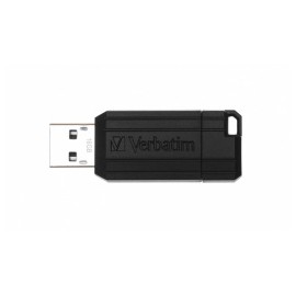 Memoria USB Verbatim PinStripe, 16GB, USB 2.0, Lectura 8MB/s, Escritura 2.5MB/s, Negro
