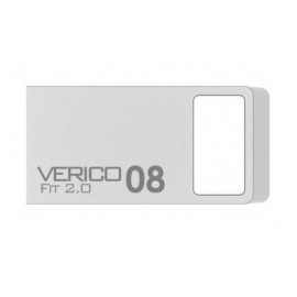 Memoria USB Verico Fit VR23, 8GB, USB 2.0, Plata