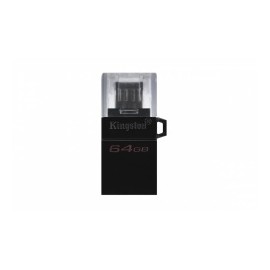 Memoria USB Kingston microDuo3 G2, 64GB, USB/Micro USB 3.0, Lectura 80MB/s, Negro