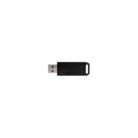 Memoria USB Kingston Datatraveler 20, 64GB, USB 2.0, Negro, 3 Piezas