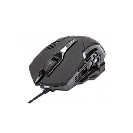 Mouse Gamer Ergonómico Manhattan Óptico, Alámbrico, USB, 3200DPI, Negro