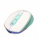 Mouse Ergonómico Perfect Choice Óptico Lumier, Inalámbrico, USB-C, 1600DPI, Blanco/Menta