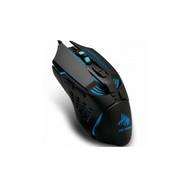 Mouse Gamer Ergonómico Eagle Warrior Óptico Wasp Fighter, Alámbrico, USB, 3200DPI, Negro