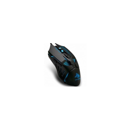 Mouse Gamer Ergonómico Eagle Warrior Óptico Wasp Fighter, Alámbrico, USB, 3200DPI, Negro