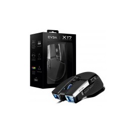 Mouse Gamer EVGA Óptico X17 Gaming Black, Alámbrico, USB A, 16.000 DPI, Negro ― ¡Compra y participa para ganar una Tarjeta de V