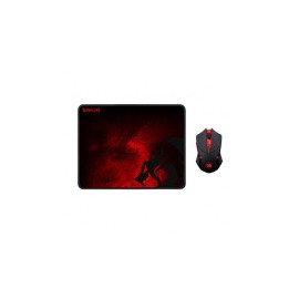 Kit Gamer de Mouse y Mousepad Redragon, Inalámbrico, USB A, 2400 DPI, Negro/Rojo