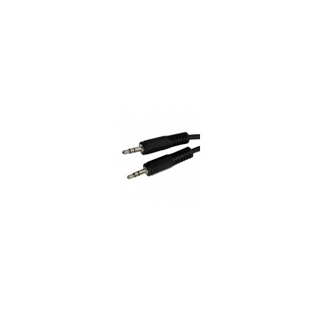 Jendrix Cable AUX 3.5mm Macho - 3.5mm Macho, 90cm, Negro