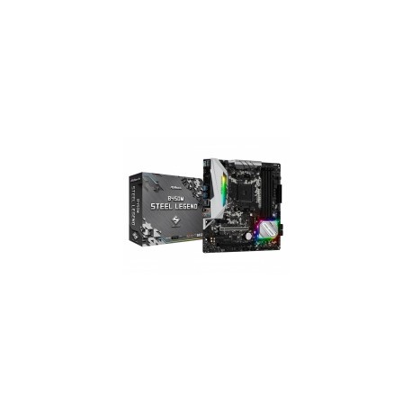 Tarjeta Madre ASRock Micro ATX B450M Steel Legend, S-AM4, AMD B450, HDMI, 64GB DDR4 para AMD ― Requiere Actualización de BIOS p