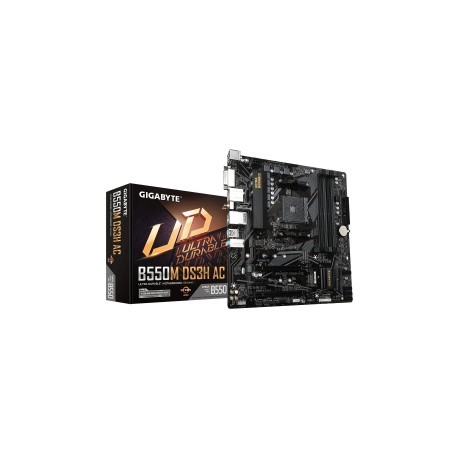 Tarjeta Madre Gigabyte Micro ATX B550M DS3H AC Rev. 1.0, S-AM4, AMD B550, HDMI, 128GB DDR4 para AMD
