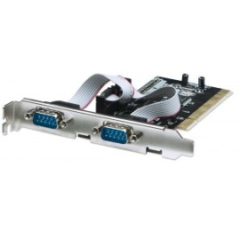 Manhattan Tarjeta PCI Serial, Alámbrico, 0.1 Mbit/s, con 2 puertos DB9