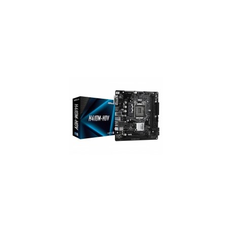 Tarjeta Madre ASRock Micro ATX H410M-HDV, S-1200, Intel H410, HDMI, 64GB DDR4 para Intel ― No es Compatible con Procesadores In