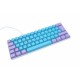 Teclado Gamer Ocelot Gaming Candy Blue 60 RGB, Teclado Mecánico, Switch Blue, Alámbrico, Azul/Morado (Inglés)