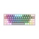 Teclado Gamer Redragon Fizz Pro K616 RGB, Teclado Mecánico, Red Switch, Inalámbrico, RF + Bluetooth, Gris/Blanco (Inglés)