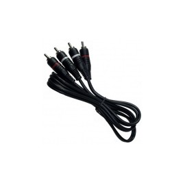 Jendrix Cable 2x RCA Macho - 2x RCA Macho, 90cm, Negro