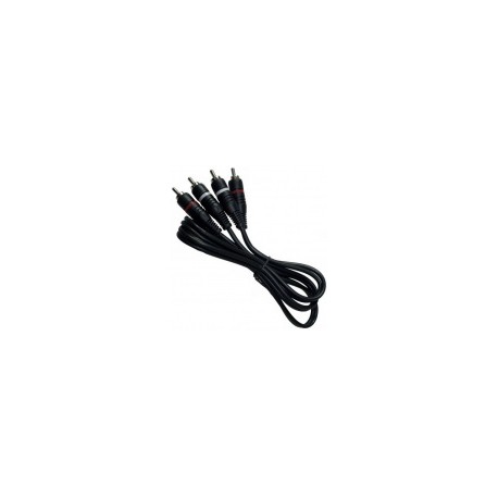 Jendrix Cable 2x RCA Macho - 2x RCA Macho, 90cm, Negro