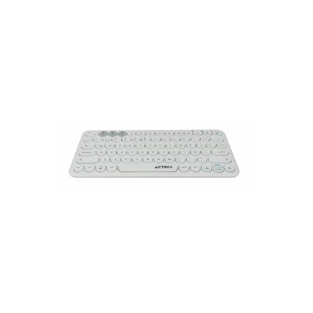 Teclado Acteck AC-931670, Inalámbrico, Bluetooth, Blanco (Español)