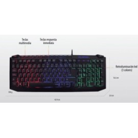 Teclado Gamer Balam Rush BR-929622 RGB, Alámbrico, Negro (Español)