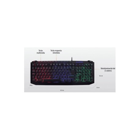 Teclado Gamer Balam Rush BR-929622 RGB, Alámbrico, Negro (Español)