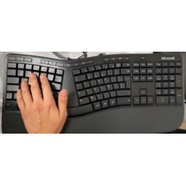 Teclado Ergonómico Microsoft LXN-00003, Alámbrico, USB, Negro (Español)