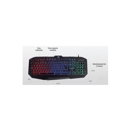 Teclado Gamer Balam Rush BR-929639 RGB, Alámbrico, Negro (Español)