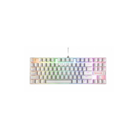 Teclado Gamer Redragon Kumara K552W RGB, Teclado Mecánico, Switch Red, Alámbrico, Blanco (Español)