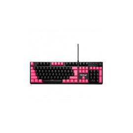 Teclado Gamer Ocelot Gaming OGMK04 RGB, Teclado Mecánico, Alámbrico, Negro/Magenta (Español)
