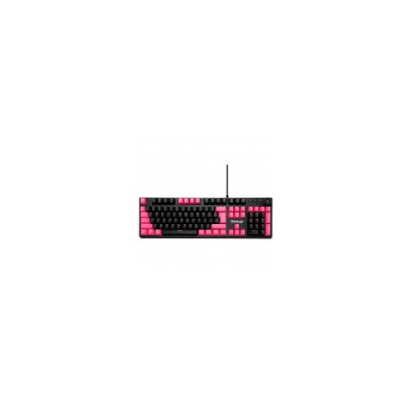 Teclado Gamer Ocelot Gaming OGMK04 RGB, Teclado Mecánico, Alámbrico, Negro/Magenta (Español)