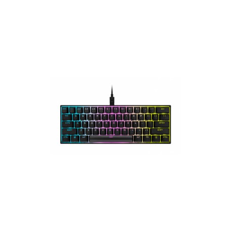 Teclado Gamer Corsair K65 RGB Mini, Teclado Mecánico, Switch Cherry MX Speed, Alámbrico, Negro (Inglés)