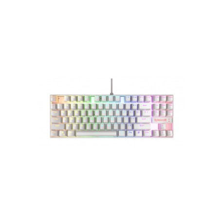 Teclado Gamer Redragon Kumara K55 LED RGB, Teclado Mecánico, Alámbrico, Blanco (Español)