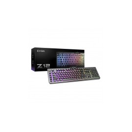 Teclado Gamer EVGA Z12 RGB, Teclado Mecánico, Cherry MX RGB, Alámbrico, USB, Negro (Español) ― ¡Compra y participa para ganar u