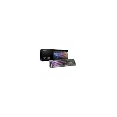 Teclado Gamer EVGA Z12 RGB, Teclado Mecánico, Cherry MX RGB, Alámbrico, USB, Negro (Español) ― ¡Compra y participa para ganar u
