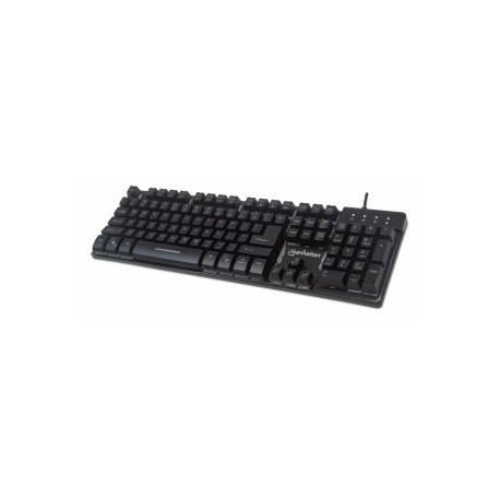 Teclado Gamer Manhattan 178457 RGB, Alámbrico, Negro (Español)