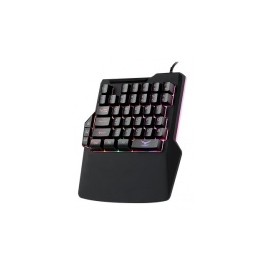 Teclado Gamer Naceb Atheris RGB Una Mano, Alámbrico, Negro