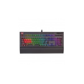 Teclado Gamer Thermaltake TT Premium X1 RGB, Teclado Mecánico, Cherry MX Blue, Alámbrico, Negro (Español)