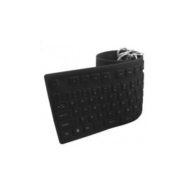 Teclado BRobotix Flexible 801935, Alámbrico, USB, Negro (Español)