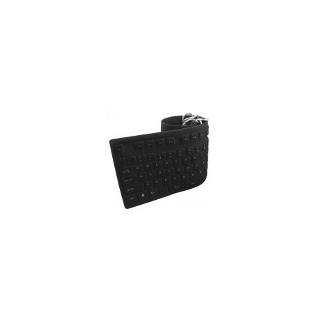 Teclado BRobotix Flexible 801935, Alámbrico, USB, Negro (Español)