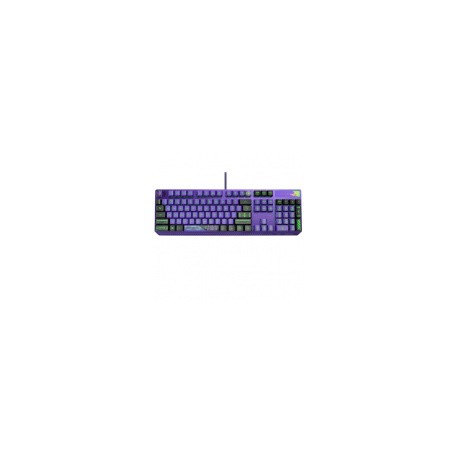 Teclado Gamer ASUS XA10 ROG Strix Scope RX EVA RGB, Teclado Mecánico, ROG RX Blue, Alámbrico, Púrpura/Negro (Inglés)