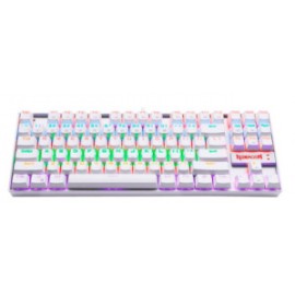 Teclado Gamer Redragon Kumara K552 Rainbow TKL RGB, Teclado Mecánico, Switch Blue, Alámbrico, Blanco (Español)