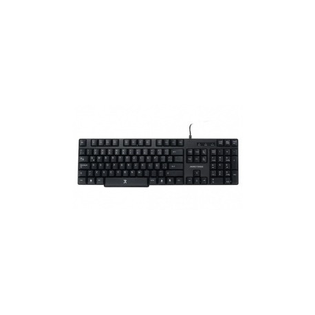 Teclado Perfect Choice PC-200970, Alámbrico, USB, Negro - Resistente a Derrames (Español)