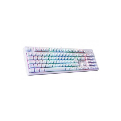 Teclado Gamer VSG Alnilam RGB, Teclado Mecánico, Switch Kailh Red, Alámbrico, Blanco (Español)