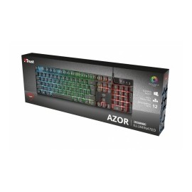 Teclado Gamer Trust GXT 835 Azor LED Multicolor, Alámbrico, Negro (Español)