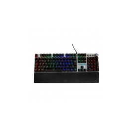 Teclado Gamer Vortred Resistance RGB, Teclado Mecánico, Alámbrico, Negro/Blanco (Español)