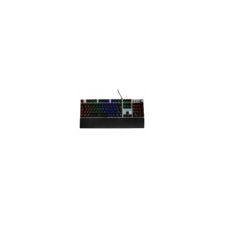 Teclado Gamer Vortred Resistance RGB, Teclado Mecánico, Alámbrico, Negro/Blanco (Español)