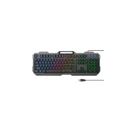 Teclado Gamer Steren COM-6495 RGB, Alámbrico, Negro (Español)