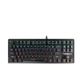 Teclado Gamer Gamdias Hermes E2 RGB, Teclado Mecánico, Switch Blue, Alámbrico, Negro (Inglés)