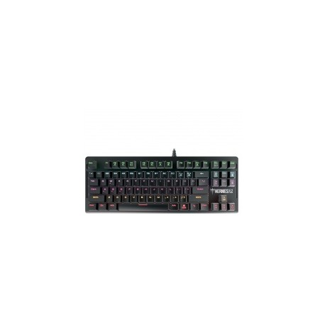 Teclado Gamer Gamdias Hermes E2 RGB, Teclado Mecánico, Switch Blue, Alámbrico, Negro (Inglés)