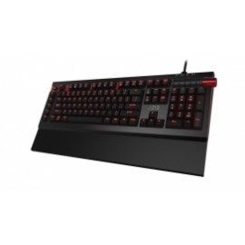 Teclado Gamer AZIO MGK Armato 01 LED Rojo, Teclado Mécanico, Cherry MX Brown, Alámbrico, Negro (Inglés)